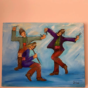 Swashbucklers Doing Zeibek - Oil Painting